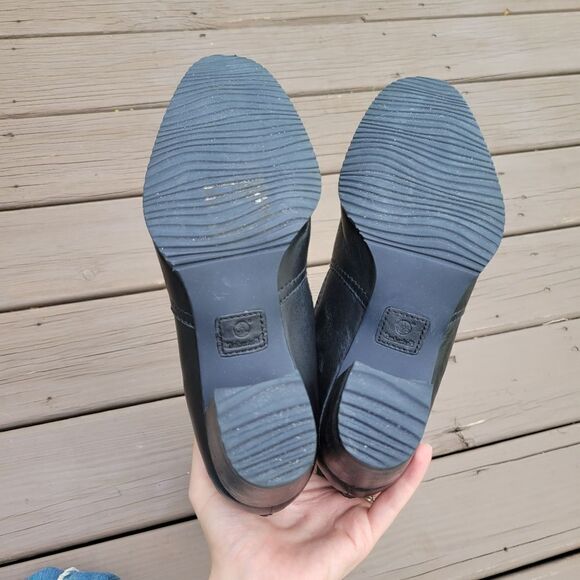 Timberland Black Leather Neoprene Knee High Equestrian Riding Style Tall Boots 8 - Picture 5 of 8